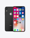 Black Apple iPhones XR Mockup