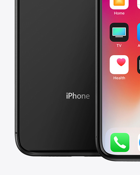 Black Apple iPhones XR Mockup