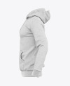 Melange Men&#039;s Full-Zip Hooded Sweatshirt Mockup