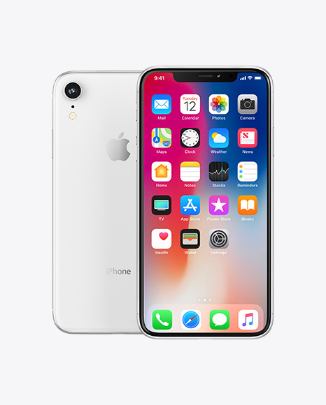 White Apple iPhone XR Mockup