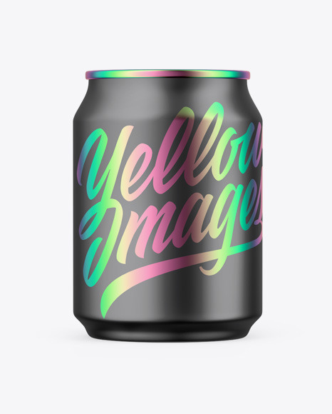 Matte Metallic Can Mockup