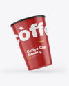 Glossy Coffee Cups Mockup