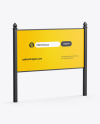 Outdoor Business Sign Mockup - Half Side View