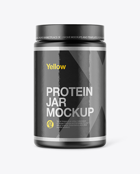 Matte Protein Jar Mockup