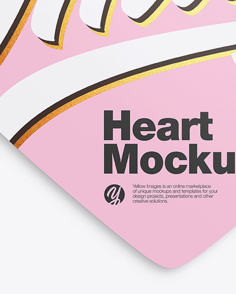 Heart Shaped Card Mockup