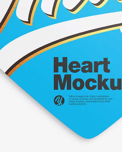 Heart Shaped Card Mockup