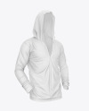 Full-Zip Hooded Sweatshirt Mockup – Front Half Side View