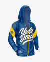 Full-Zip Hooded Sweatshirt Mockup – Front Half Side View