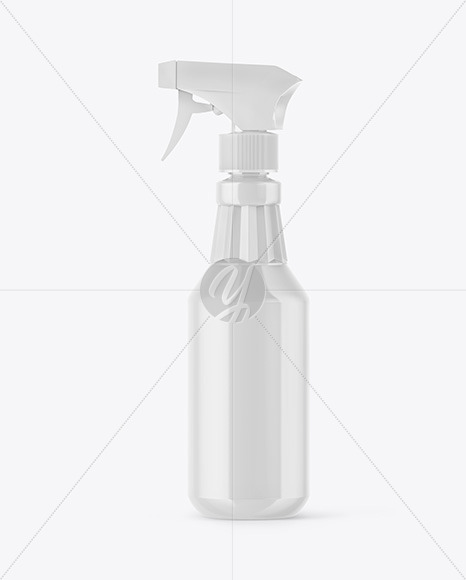 Glossy Spray Bottle Mockup