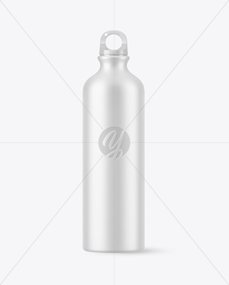 Matte Aluminum Water Bottle with Сork Mockup