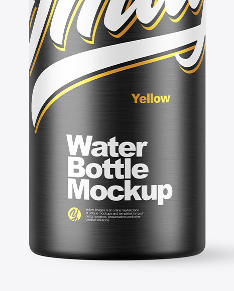 Matte Aluminum Water Bottle with Сork Mockup