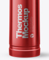 Textured Metallic Thermos Mockup