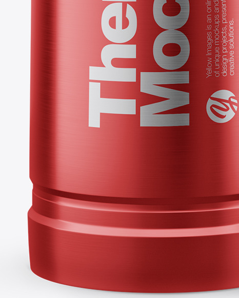 Textured Metallic Thermos Mockup