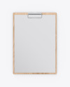 Wooden Clipboard W/ A4 Paper Mockup