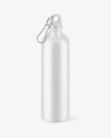 Matte Aluminum Sport Water Bottle with Carabiner Mockup