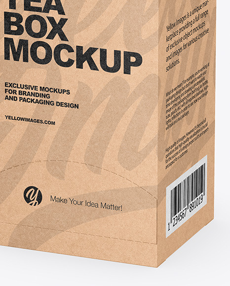 Tea Kraft Box Mockup