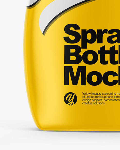 Glossy Spray Bottle Mockup