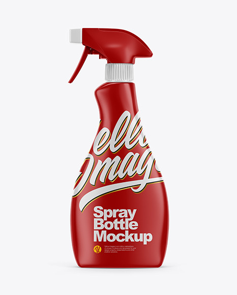 Glossy Spray Bottle Mockup