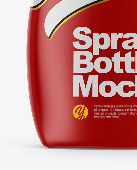 Glossy Spray Bottle Mockup