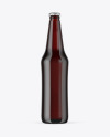 Dark Amber Glass Beer Bottle Mockup