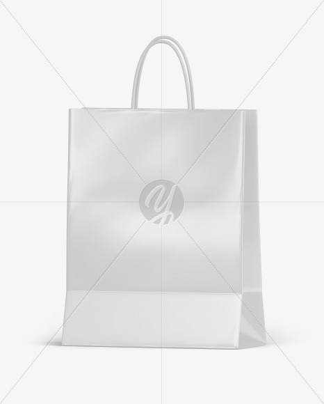 Glossy Shopping Bag w/ Rope Handles Mockup