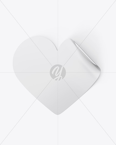 Heart Shaped Sticker Mockup