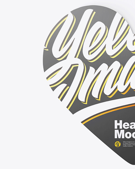 Heart Shaped Sticker Mockup