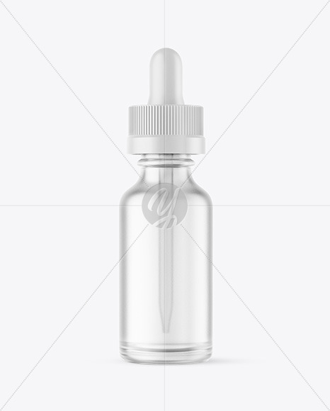 Frosted Dropper Bottle W/ Shrink Sleeve Mockup