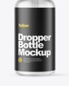 Frosted Dropper Bottle W/ Shrink Sleeve Mockup