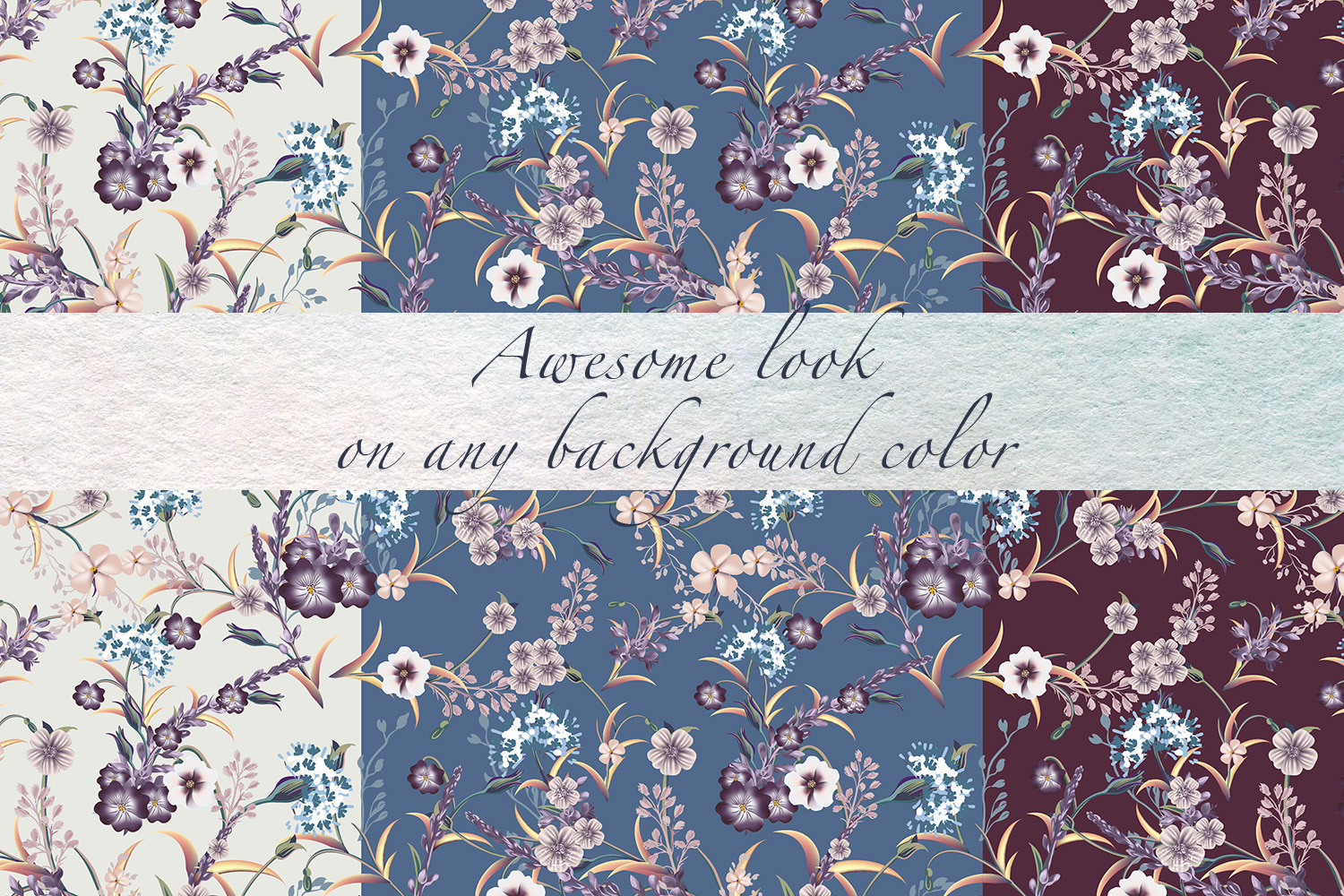 Floral vintage seamless pattern