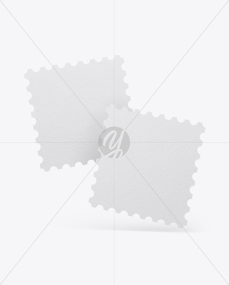 Textured Square Postmarks Mockup