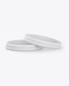 Two Matte Silicone Wristbands Mockup