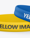 Two Matte Silicone Wristbands Mockup