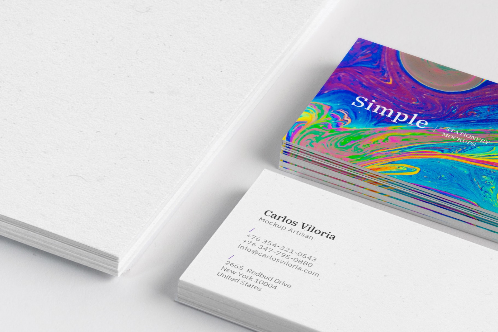 A4 and Business Cards Mockup