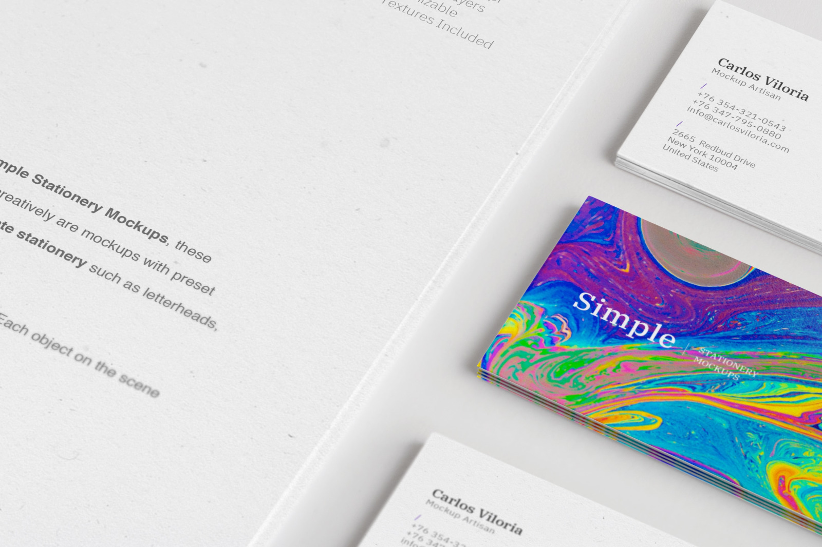 A4 and Business Cards Mockup