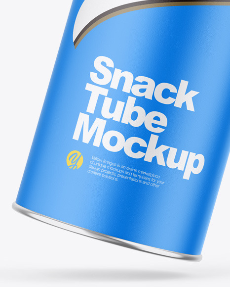 Paper Snack Tube w/ Chips Mockup