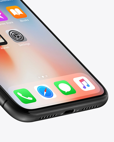 Black Apple iPhones XR Mockup