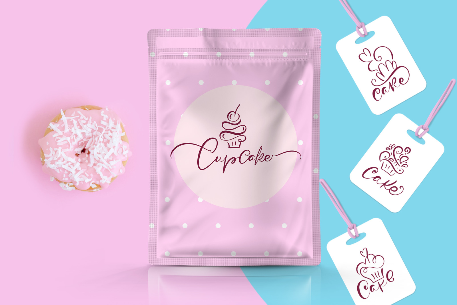 Cupcake Dessert Logo