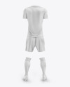 Men’s Full Soccer Kit with Crew Neck Jersey mockup (Back View)