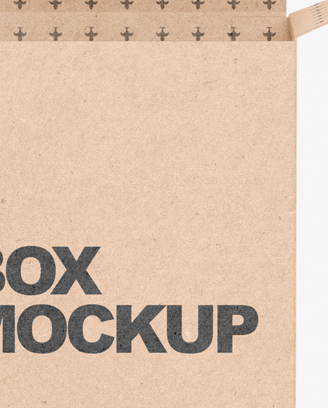 Opened Kraft Box Mockup