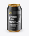 Glossy Metallic Drink Can Mockup