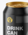 Glossy Metallic Drink Can Mockup