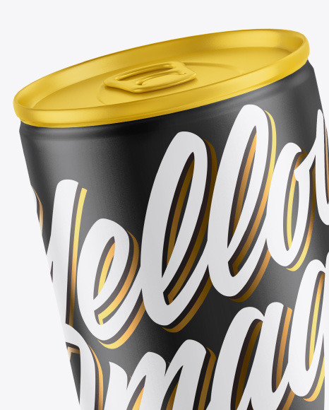 Matte Drink Can Mockup