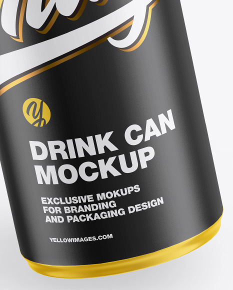 Matte Drink Can Mockup