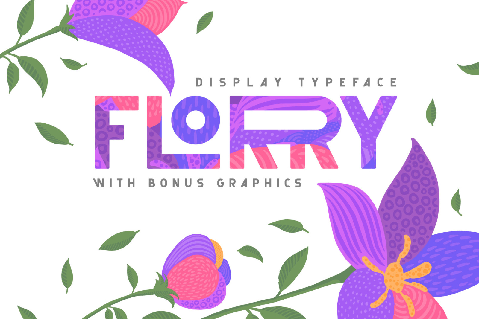 Florry font & illustrations Florry font & illustrations