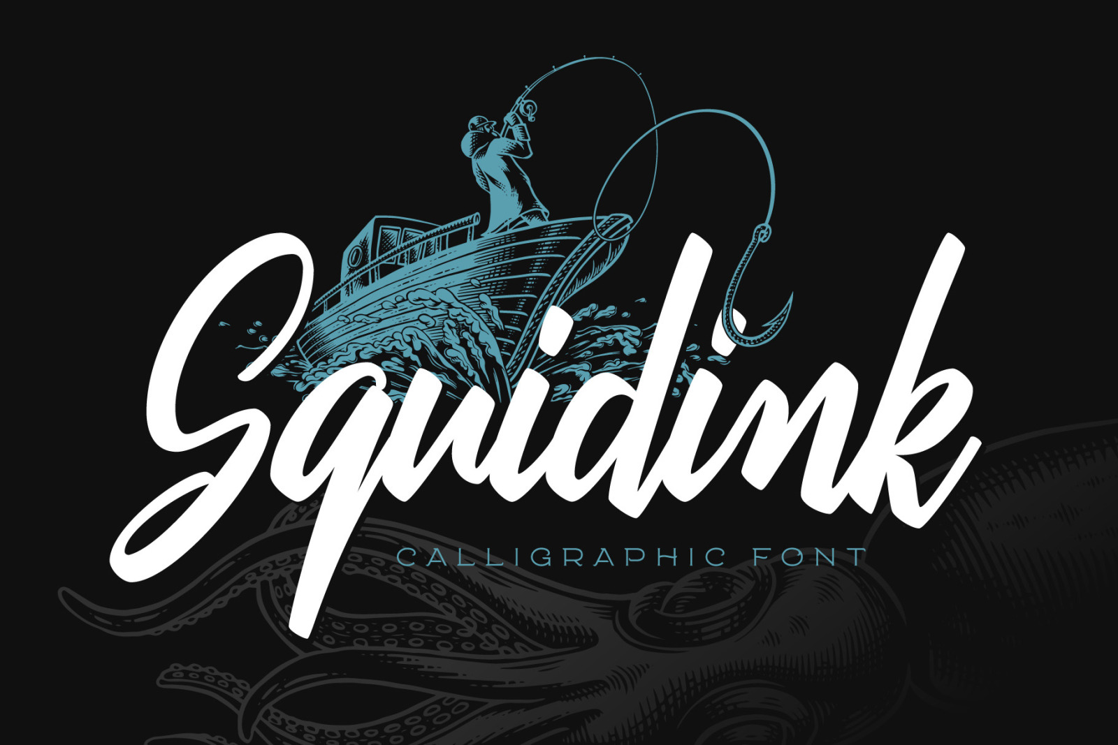 Squidink font & graphics Squidink font & graphics