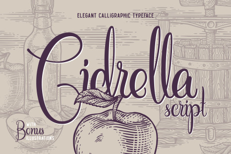 Cidrella script & graphics - Brush font brush