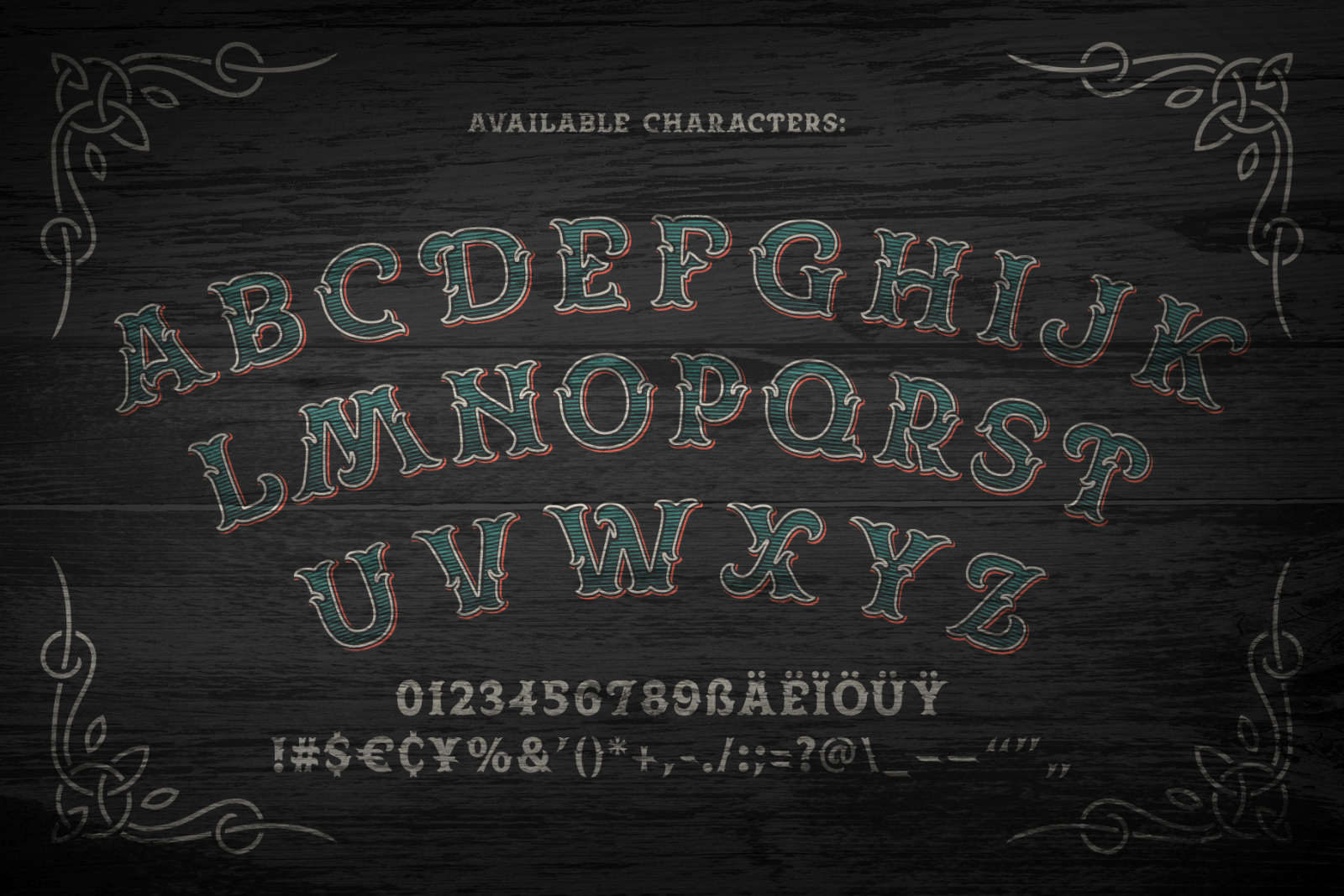 Spirit Board font set Spirit Board font set