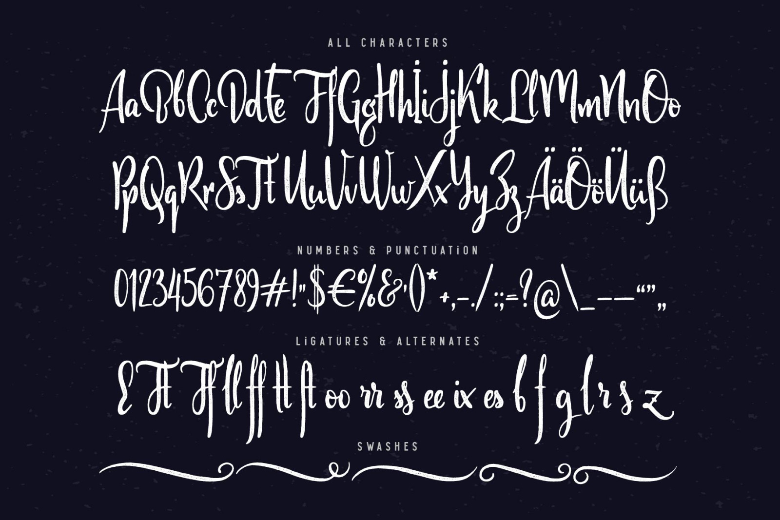 Scratches calligraphic font