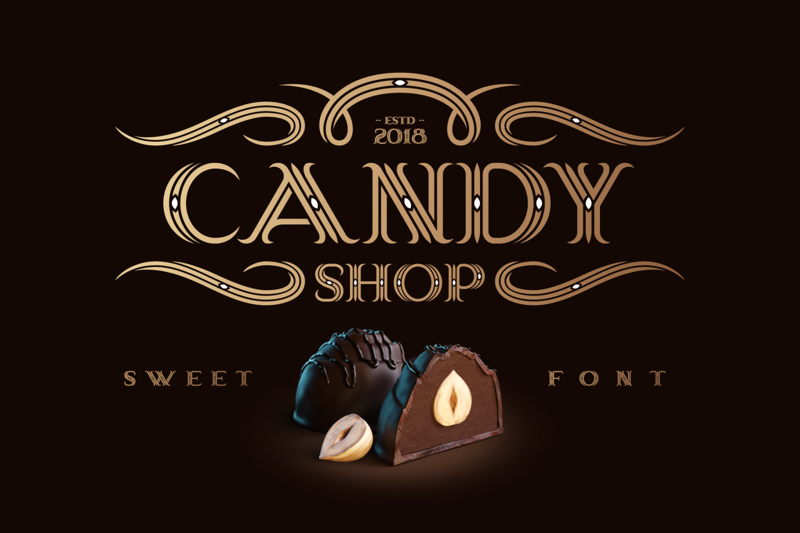 Candy Shop font with bonus